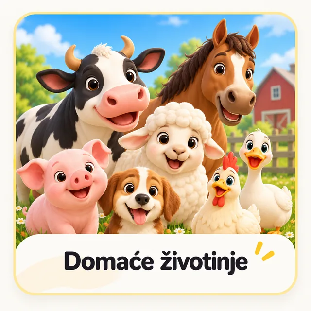 Domaće životinje — naslovnica slikovnice