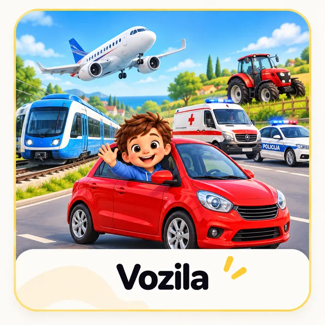 Vozila — naslovnica slikovnice